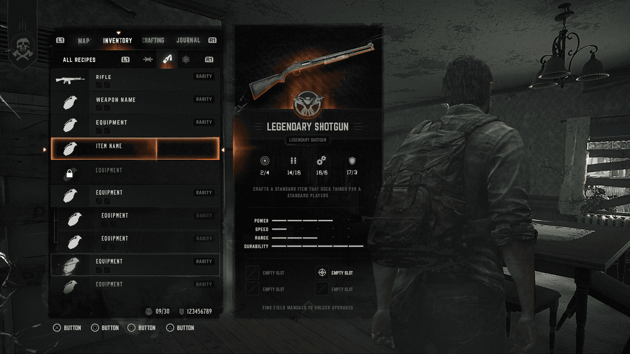 Back 4 Blood — inventory and crafting UI exploration