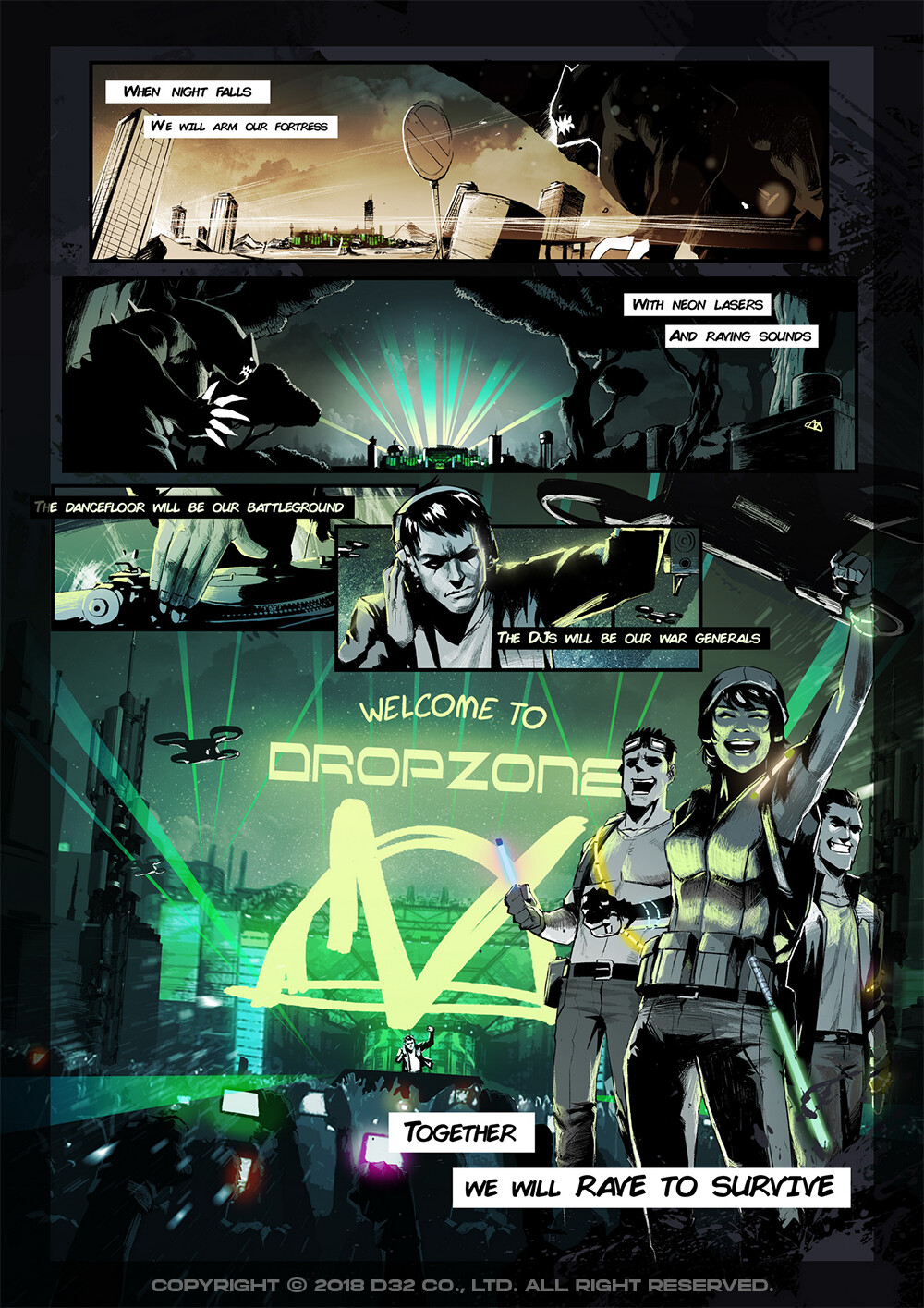 Dropzone — DROPZONE comic key art